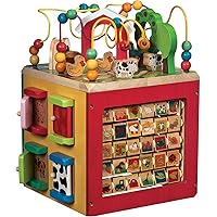 Battat – Activity Cube with Farm Theme – Educational Wooden Toys for Toddlers and Kids – 1 Year +