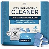 Washing Machine Cleaner Tablets – Deep Clean Washer Descale, Laundry Tub Cleaning Solution, Smell Fresh, Eliminates Buildup & Dirt, For Front & Top Load Washers, Easy-to-Use Tablets, 6 Pack