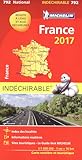 Carte France Ind&eacute;chirable Michelin 2017