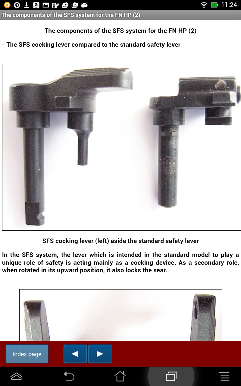 Safety Fast Shooting system (SFS) for Browning HiPower pistol