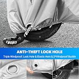 Favoto Motorcycle Cover 104 inch Waterproof 210D Oxford Dust Windproof view 7