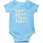 AW Fashions Breakin' Hearts & Blastin' Farts Baby Bodysuit Funny Cute Infant Clothing Baby Wear Apparel