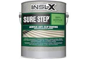 INSL-X SU031009A-01 Sure Step Acrylic Anti-Slip Coating Paint, 1 Gallon, Light Gray