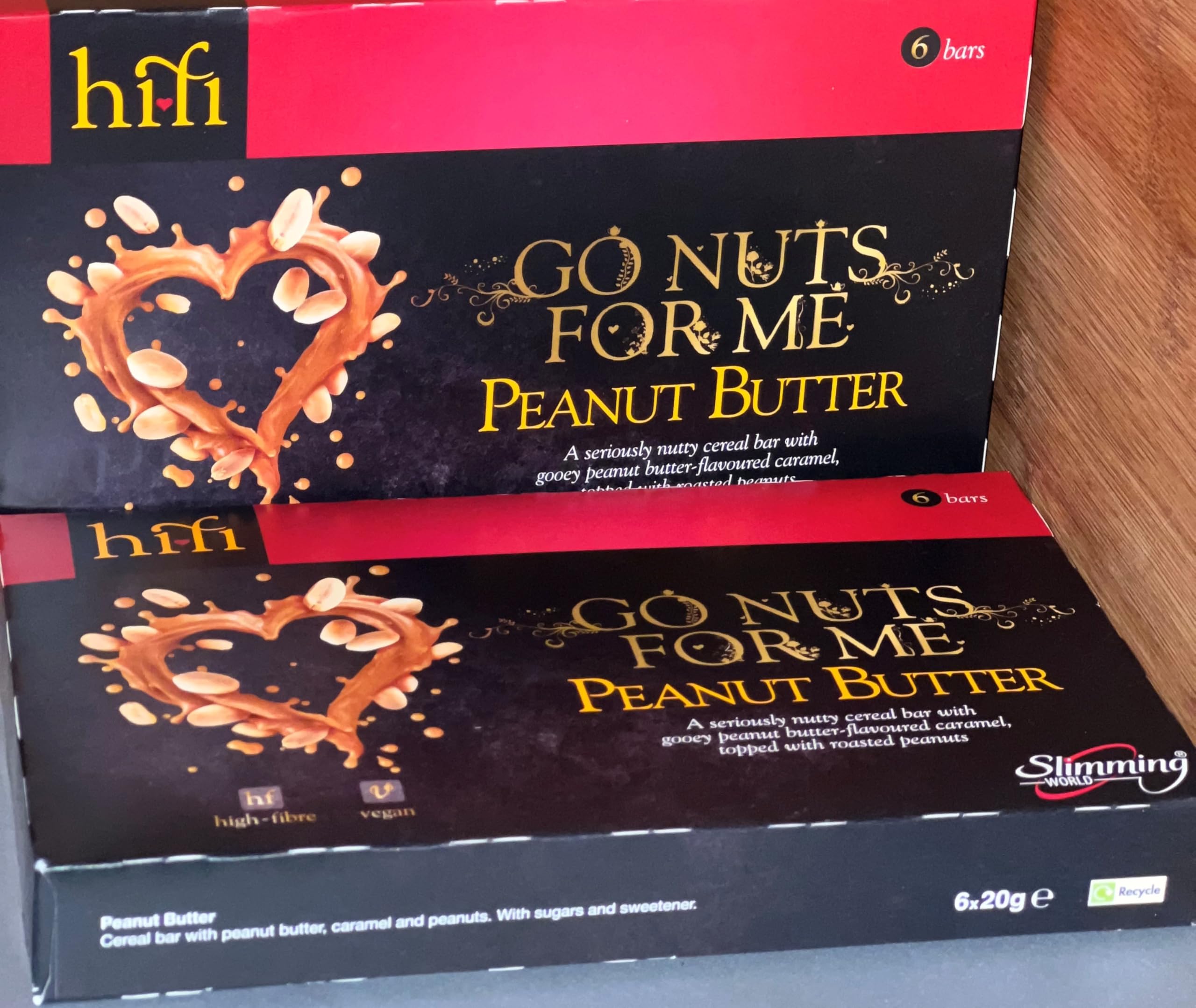 Slimming World Peanut Butter HiFi Bars, 20g each, 2 Packs of 6 Bars