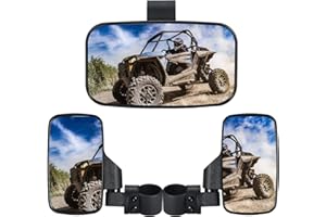 OFIG UTV Side Mirrors And UTV Center Mirror for 1.6" to 2" Roll Bar,Adjustable Break Away UTV Mirrors Compatible with Polaris