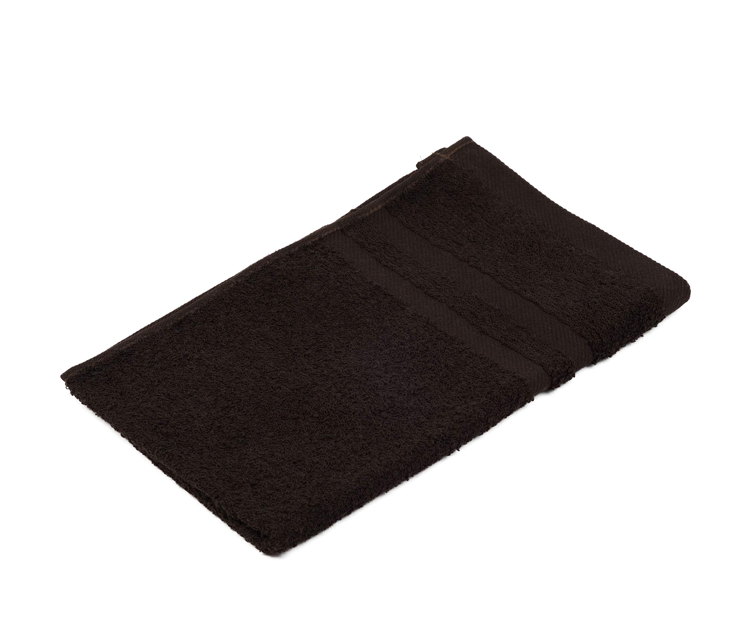 Gözze - Set of 4 Guest Towels, Soft and Absorbent, 100% Cotton, 30 x 50 cm - Chocolate