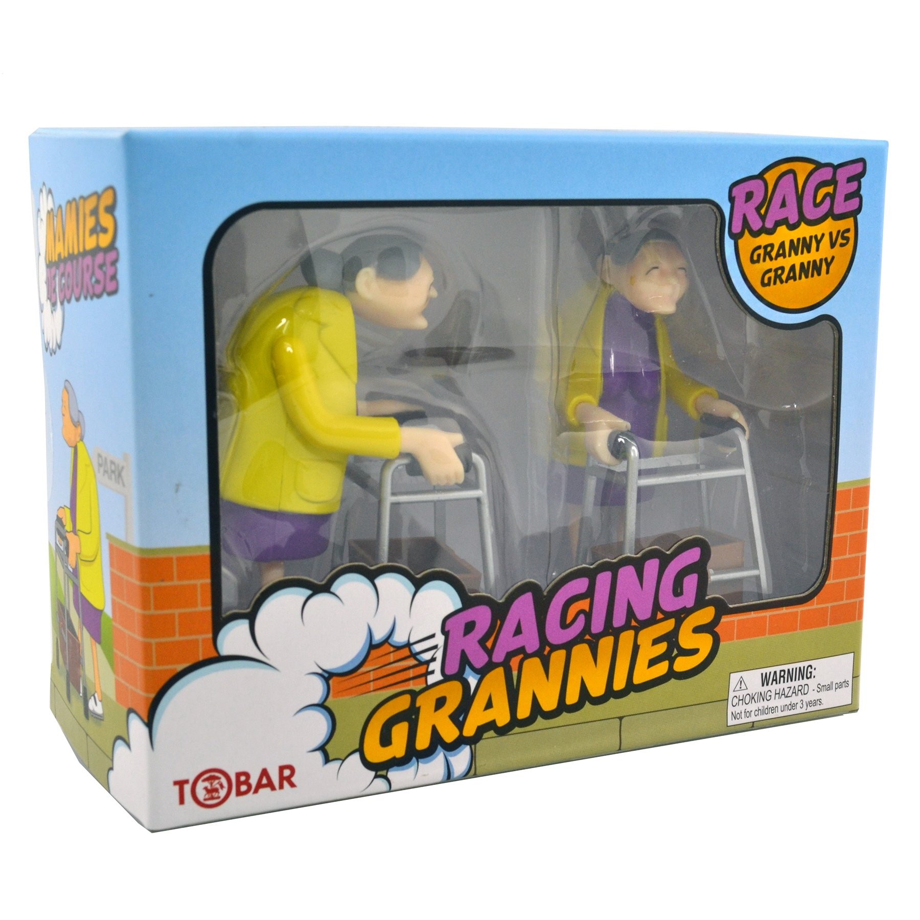 Tobar Racing Grannies Wind Up and Pull Back Toys Novelty Joke Gifts