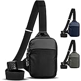 CONCEPT GLOBAL Travel Sling Bag for Men & Women - Water Resistant Crossbody Multipocket Chest Bag with Anti-Theft & RFID
