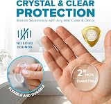 STRONGEST HOME Clear Rubber Door Stopper Wall Protector 6 Pcs Self Adhesive view 2