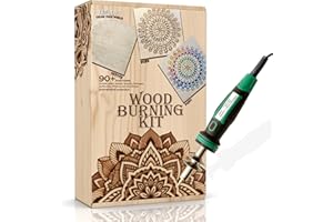 XENOLOG Deluxe Wood Burning kit - Ultimate Bundle with Pen, Stand, Tips, Watercolor, Stencils, Graphite Paper, plaques - Beginner-Friendly Gift for Teens, DIY Toys for Anyone into Wood Burning.