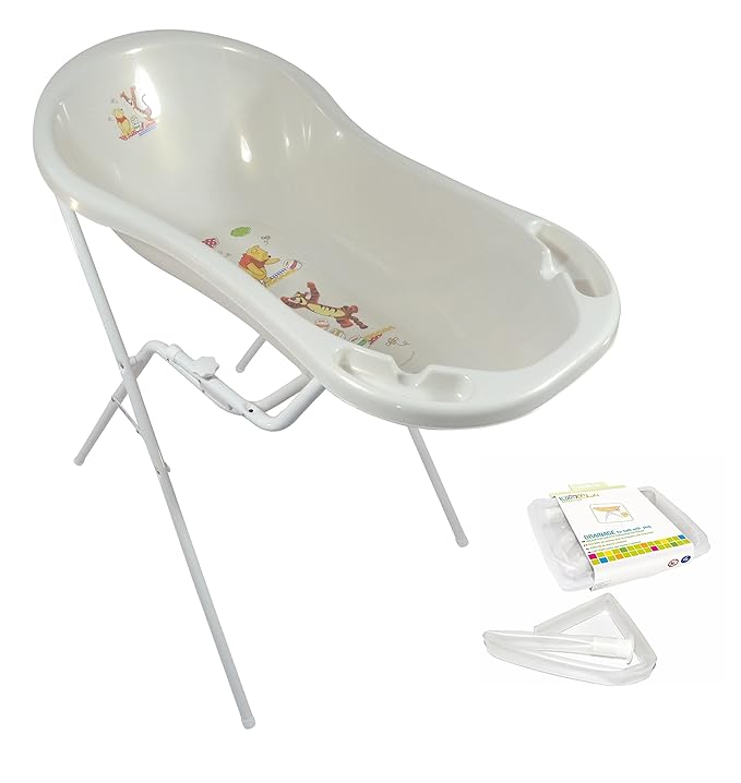 Disney Winnie the Pooh Baby Bath XXL 100 cm Pearl White with Stand and