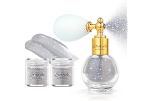 Etercycle Body Glitter Spray, Silver Hair Glitter Extra Fine Face Shimmer Powder, Long-Lasting and Quick-Drying Body Glitter Sparkly Glitter Gifts for Rave Clothes Nail Art Easter Halloween Crafts