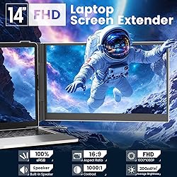 domyfan 14" Laptop Screen Extender, Ultra-Thin