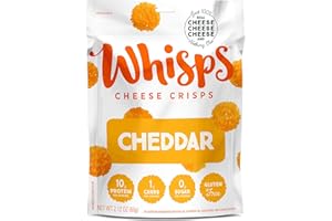Cello Whisps 100% Cheddar Cheese Crisps and Chips Snack Bags (12 pack, 2.12oz)