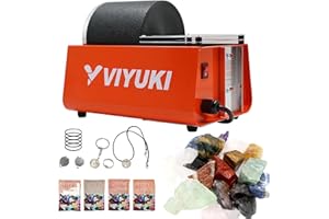 VIYUKI 2024 Professional Electric Kids Rock Stone Tumbler Kit 3LB Rock Polisher - Complete Rock Tumbler Kit with Durable Tumbler, Rocks, Grit, Educational Stem Science Kit for Kids All Ages