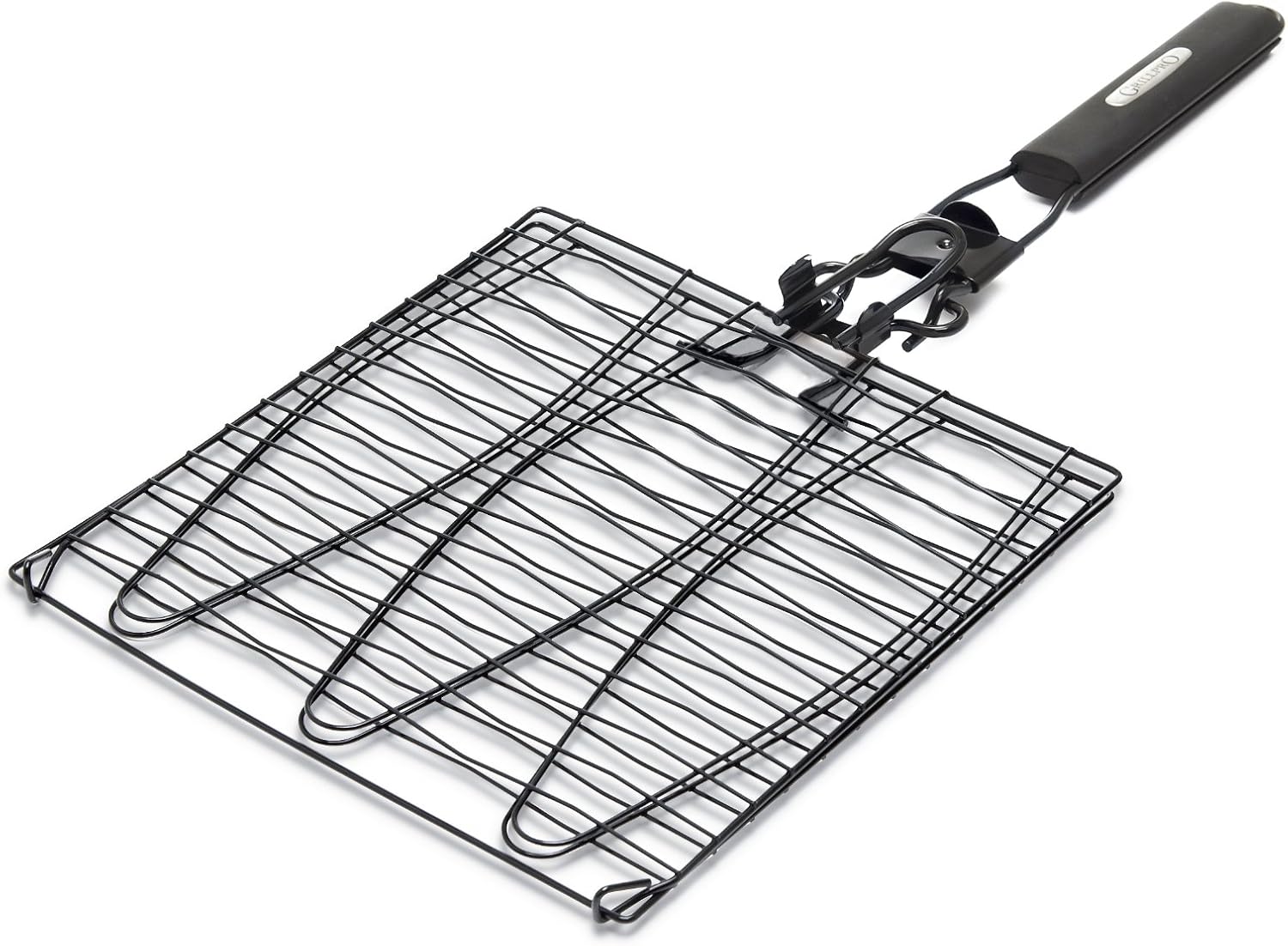 GrillPro 24015 Non-Stick Triple Fish Basket with Detachable Handle