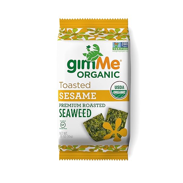 GIMME ORGANIC TOASTED SESAME SEAWEED SNACK, 0.35 OZ