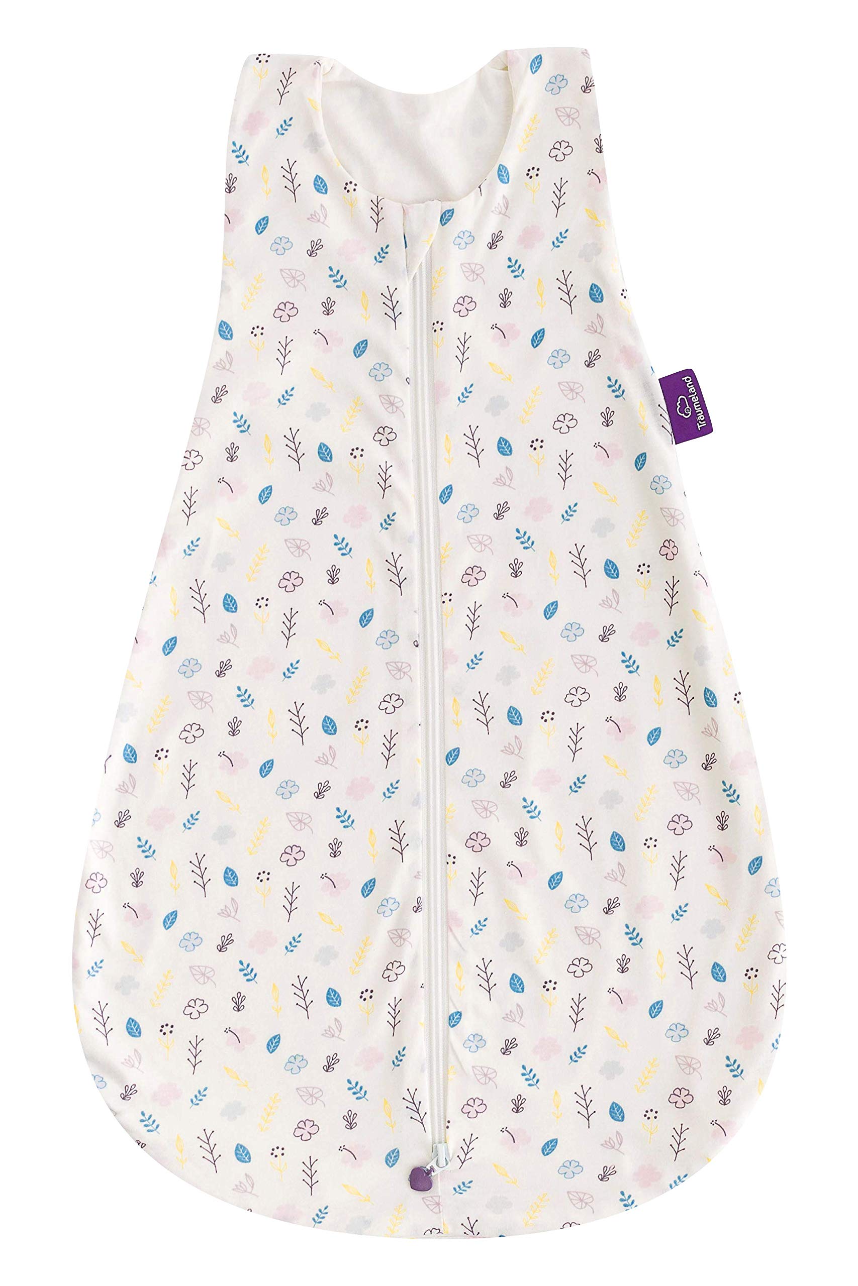 Träumeland S0200902 Summer Sleeping Bag LiebeMICH Cotton 60 cm Floral Design Without Optical Brighteners Multi-Coloured 240 g