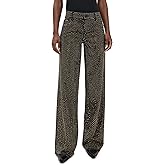 alice + olivia Women's Amazing Low Rise Embellished Baggy Jeans