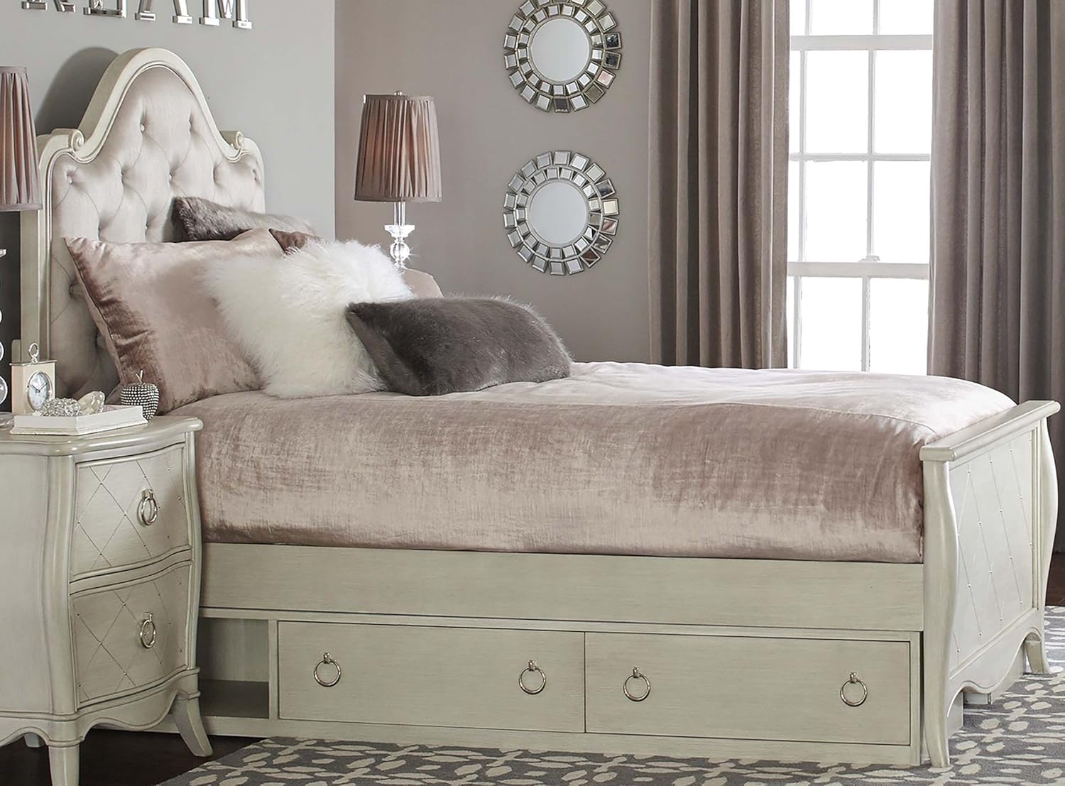 Amazon Com Angela Ne Kids Arc Upholstered Bed With Storage