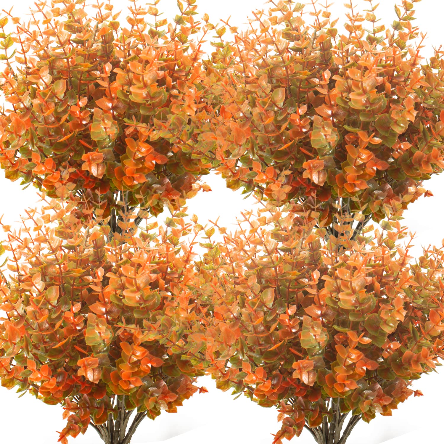 Photo 1 of Grunyia 10 Bundle Artificial Fall Boxwood No Fade Faux Autumn Plants
