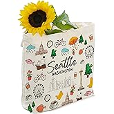 Canvas Tote Bag Aesthetic, Reusable Grocery Shopping Bags, Vacation Travel Lover Gifts