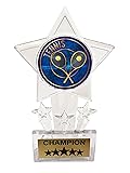 Express Medals 6.5 Inch Clear Acrylic Star Tennis