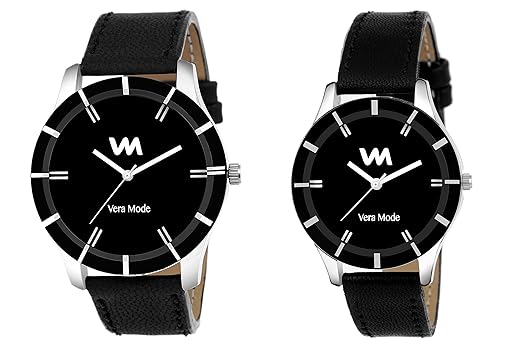 Quartz Movement Analogue Display Black Dial Mens Watch