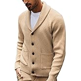PJ PAUL JONES Mens Shawl Collar Cardigan Sweaters Knit Textured Sweater Button Down Cardigans