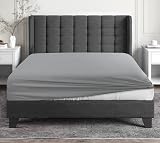Sapphire Collection 200 Thread Count Egyptian Cotton Fitted Sheet Grey Double view 4