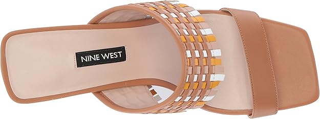nine west em down leather slide sandal