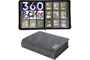 Top Loader Card Binder | Holds 360 Toploaders | ROTHRATHER 9 Pocket Top Loader Card Storage with Sleeves for 3" x 4" Card Hol