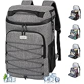 BAVGRED Cooler Backpack Insulated Leak Proof 30 Cans for Men Women,Waterproof Soft Cooler Bag，Lightweight Ice Chest Lunch Backpack for Beach Camping Picnic Travel Worksite Fishing