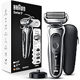 Braun Series 7 7032cs Flex Electric Razor for Men, Wet & Dry, Electric Razor, Rechargeable, Cordless Foil Shaver with Beard Trimmer and Charging Stand, Silver