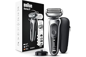 Braun Series 7 7032cs Flex Electric Razor for Men, Wet & Dry, Electric Razor, Rechargeable, Cordless Foil Shaver with Beard Trimmer and Charging Stand, Silver