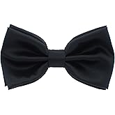 Bow Tie House Real Silk Classic Pre-Tied Bow Tie Formal Solid Tuxedo with Gift Box