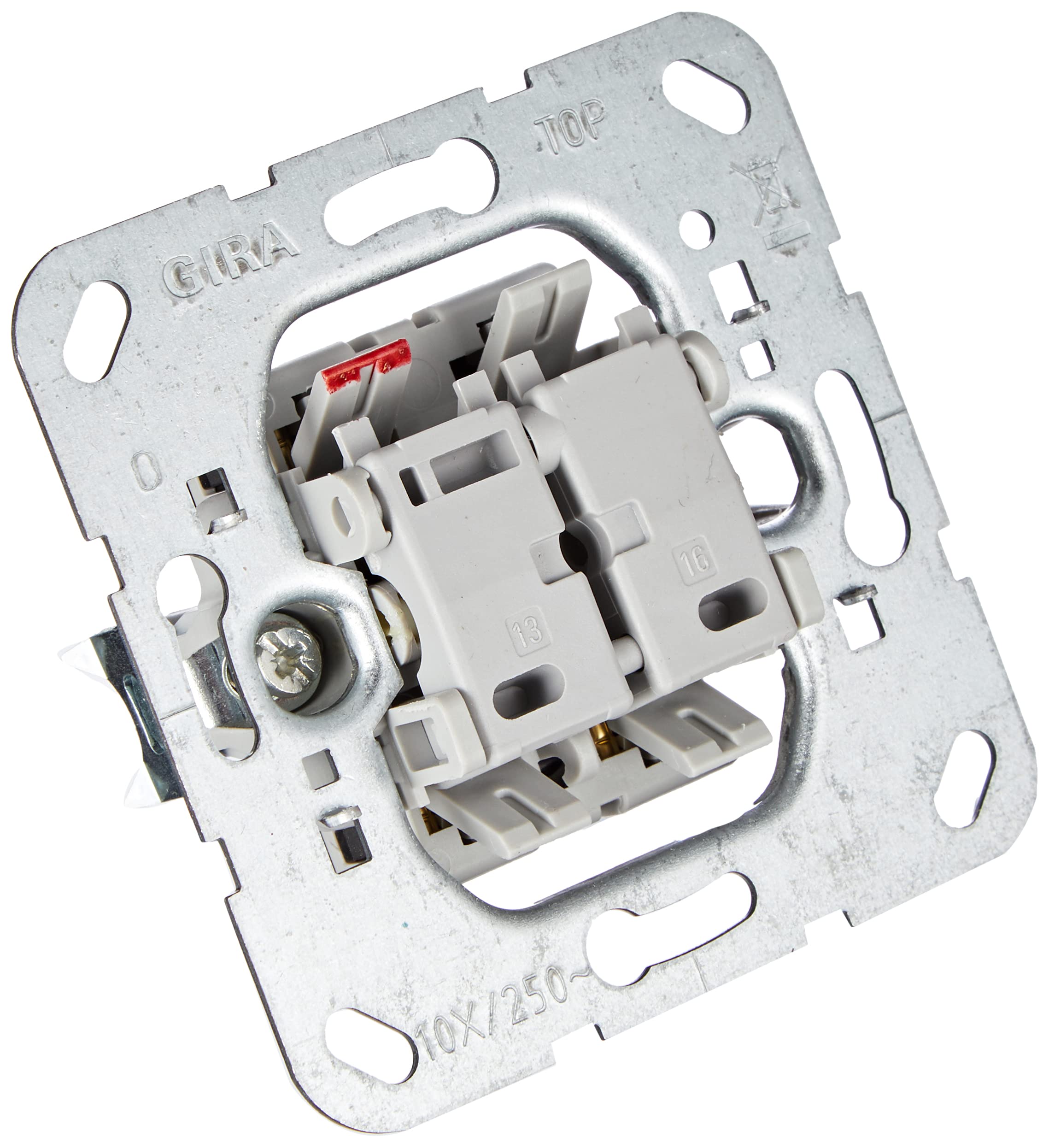 Gira 012600 Tactile switch replacement insert, silver, 10 A/250 V, 28 mm