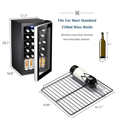 Buy Antarctic Star 24 Bottle Wine Cooler Cabinet Beverage Refigerator Mini Fridge Small Wine Cellar Soda Beer Counter Top Bar Quiet Operation Compressor Digital Freestanding Clear Glass Door For Office Dorm Online In Germany