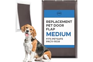 Evergreen Pet Supplies Medium Replacement Dog Door Flap Compatible with PetSafe Freedom Doggie Doors PAC11-11038 - Measures 8 1/4" x 12 1/4" Made from Flexible, Durable, Weather Resistant Materials