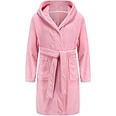 Boys Girls Bathrobe Soft Towel Hooded Robe Terry Cloth Cotton Bathrobe