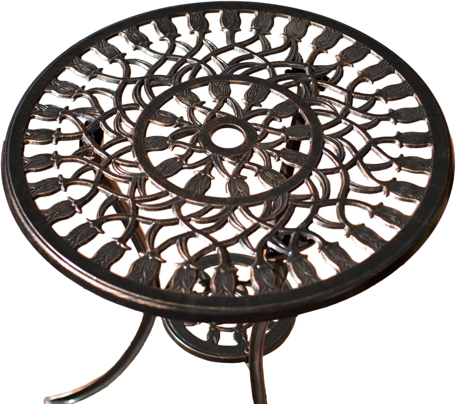 Amazon Com Best Selling Nassau Cast Aluminum Outdoor Bistro Furniture Set Brown Garden Outdoor