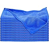 Xyembu 10 Pack Microfiber Cleaning Cloth 6"x6" Reusable Cleaning Rag Fast Drying Kitchen Towels Microfiber Towels Cars Wash Dry Erase Cloth for Housekeeping Home Kitchen Window Bathroom Car(Blue)