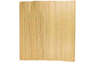 Latuxe Bamboo Slat Fence 4ft H x 13ft L, 4 Feet High Privacy Fence, Natural Bamboo Fencing, Decorative Fence for Backyard, Ba