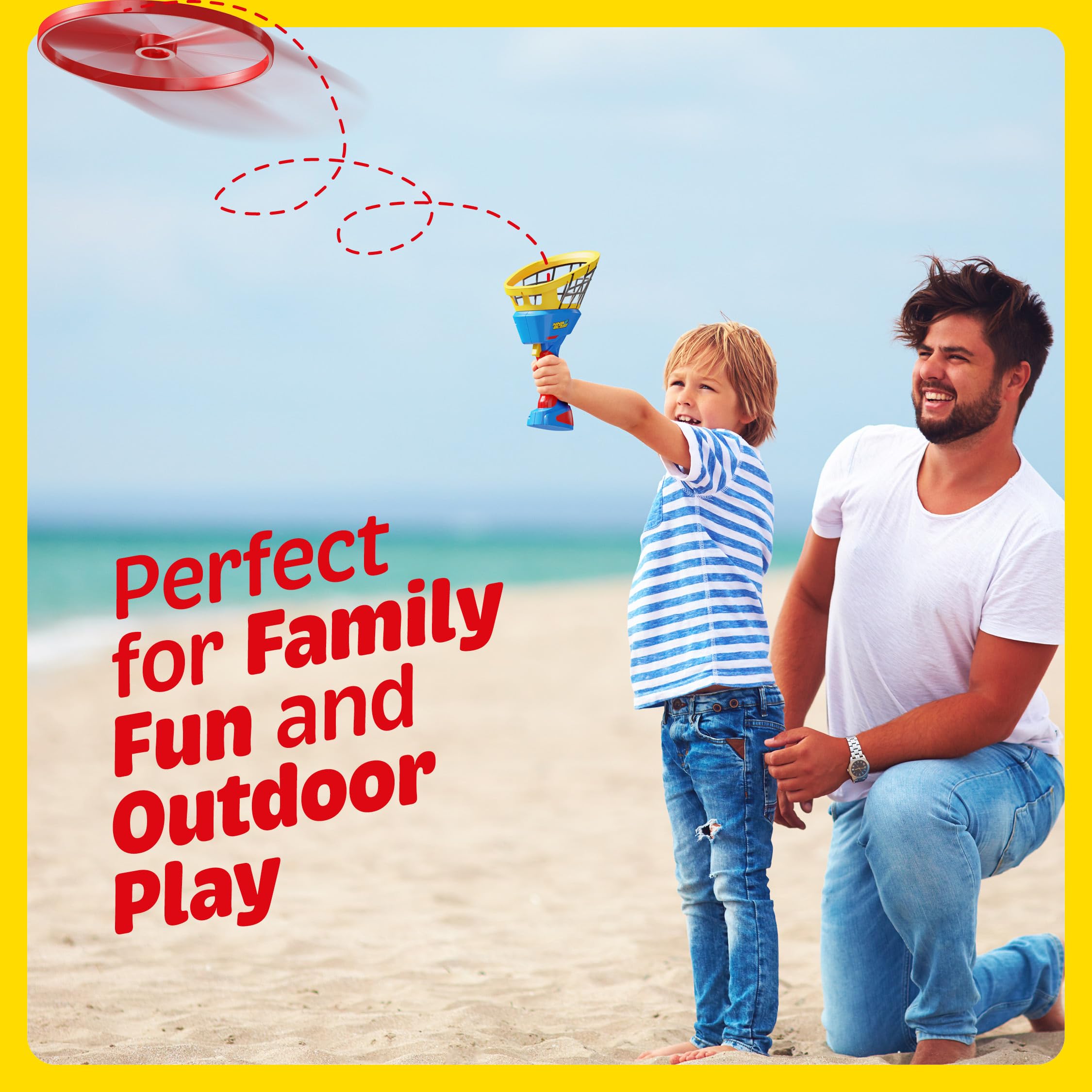 Flying Disc Launcher for Kids - Boys Toys Ages 4-8 Year Old - Birthday Gifts for Boy Age 4, 5, 6, 7, 8, Years - Outdoor Toys Games Gift - Backyard Toy Activities Ideas - 6-8, 5-7