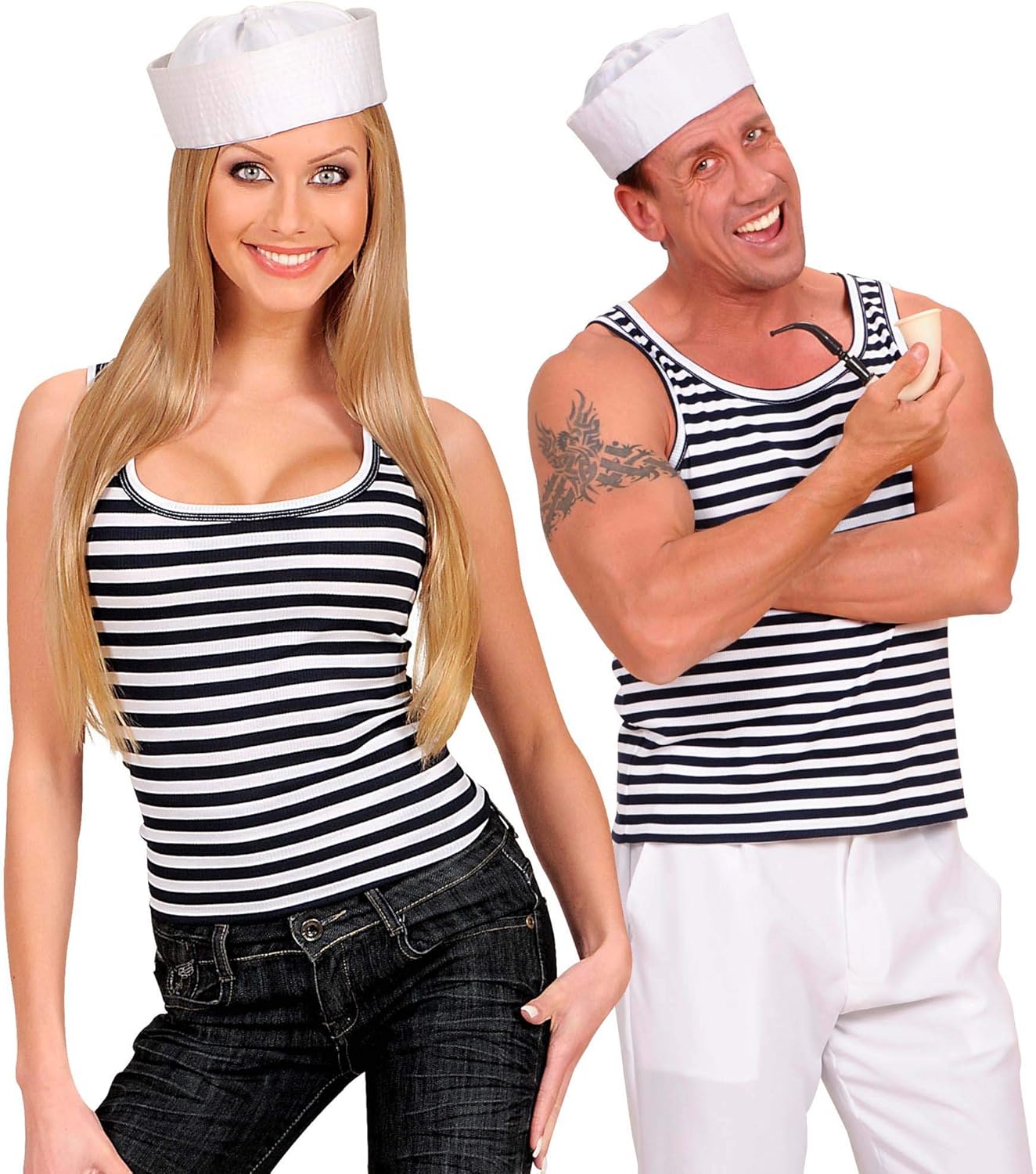 xL Striped Sailor Shirt Costume Extra Large for Sea Navy Fancy Dress, Multi-coloured
