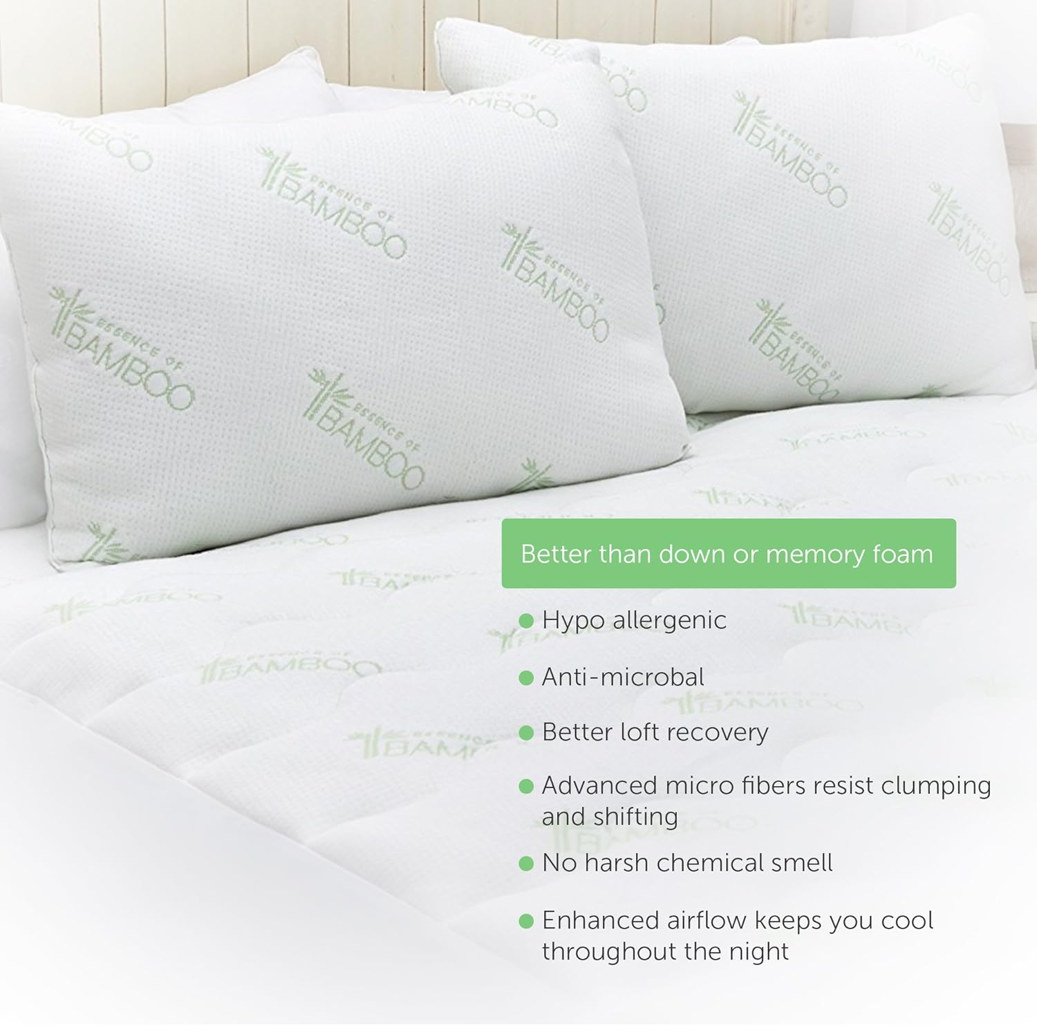 Amazon Com Gel Fiber Pillow Down Alternative Hypoallergenic 4