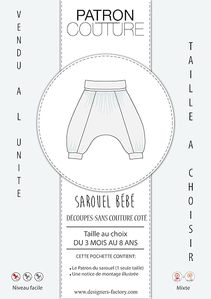 Designers Factory Patron Sarouel Bebe Mixte Avec Decoupes 12m Amazon Fr Cuisine Maison Designers Factory Patron Sarouel Bebe Mixte Avec Decoupes 12m Amazon Fr Cuisine Maison