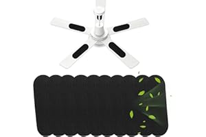 HOLEPU Ceiling Fan Filters | Ceiling Fan Filters for Blades, Activated Carbon Ceiling Fan Filters, Easy Stick on the Top of the Ceiling Fan Blades (10-Count)
