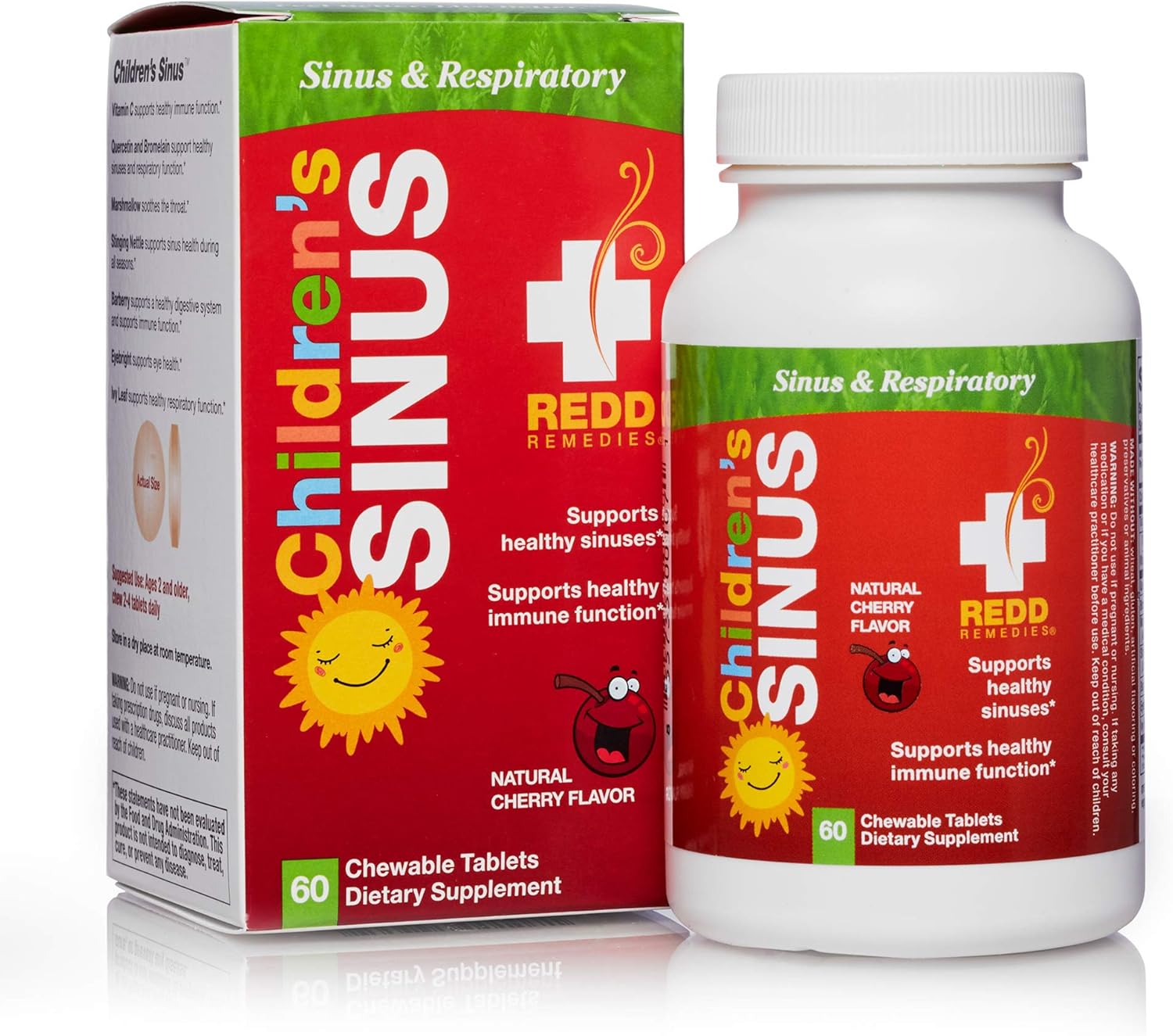 Redd Remedies - Children's Sinus Support, Natural Bronchial Support for Mucus Relief, 60 Chewable Tablets: Health & Personal Care