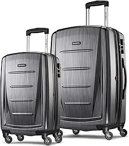 Samsonite Winfield 2 Hardside Luggage with Spinner Wheels, Charcoal, 2-Piece Set (20/28)